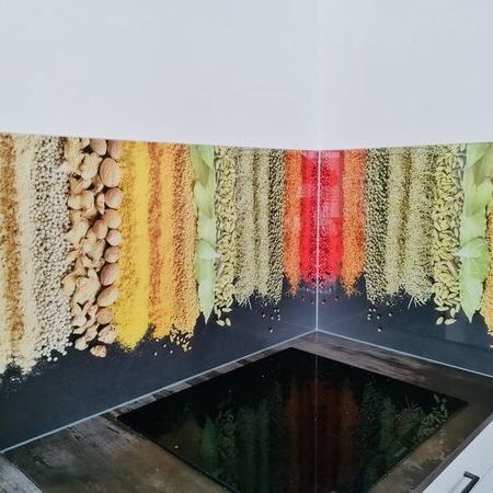 Küchenrückwand mit Dekorfolie
